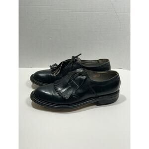 Kow Hoo Hong Kong Men Golf Shoes Black Golf Cleats Fringe 9.5 Lux Vintage W Flaw